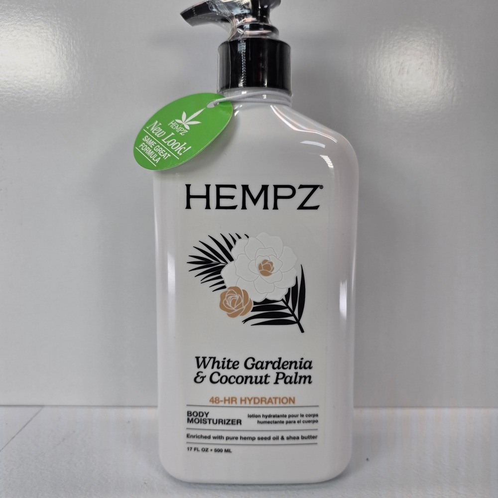 Hempz White Gardenia & Coconut Palm Body Moisturizer 17oz 48-Hour Hydration New